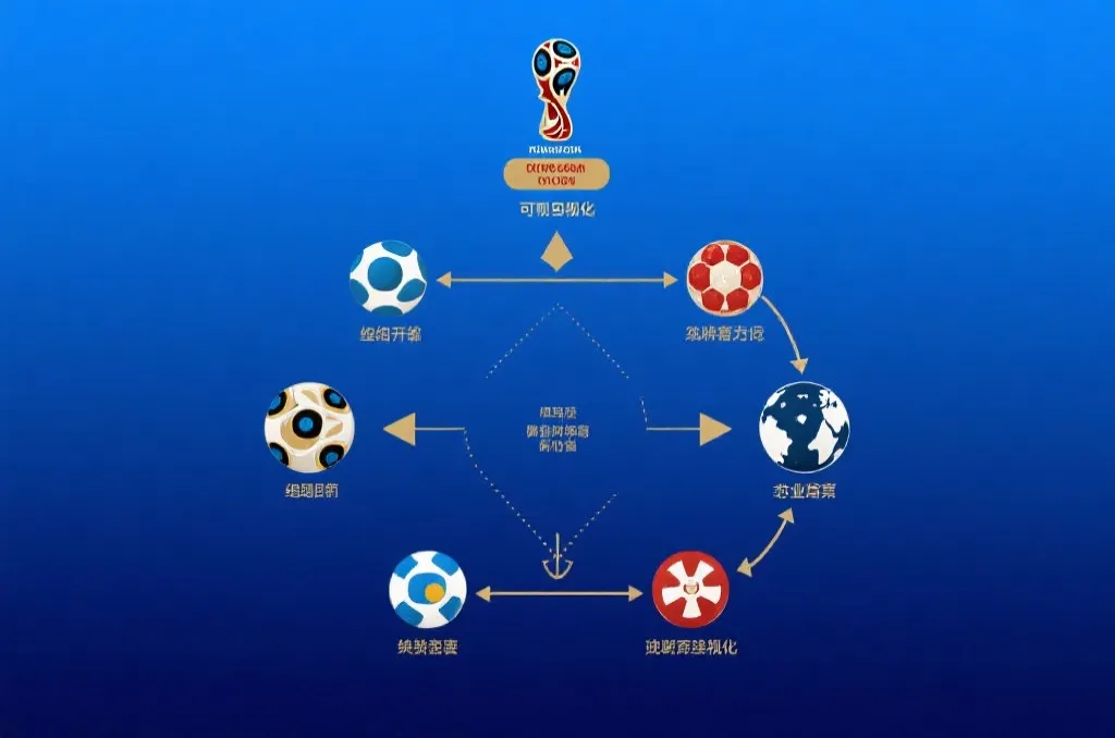 世界杯晋级路径可视化图,展示小组出线和淘汰赛对阵关系